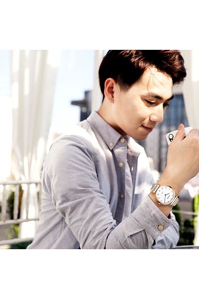 ETG EYKI Men's Watch Couple Style Stainless Steel Strap Waterproof Watches-E2036M Men's Part