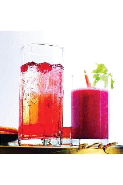 Ocean Victoria High Ball Glasses, Set of 3, Clear, 295 ml: Mocktail, Beverage, Water, Juice.