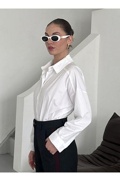 Laluvia Cămașă albă din popelin - 4943