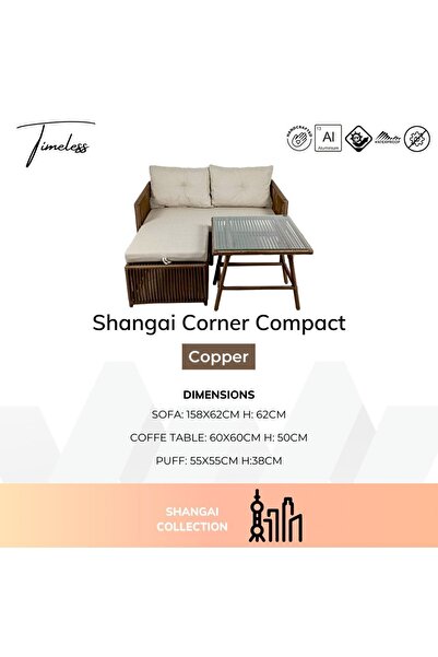 VAVRATTAN Shangai Rattan Bahça Balkon Mini Köşe Takımı Küf