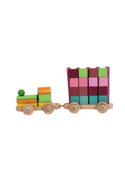 Genel Markalar 16 KÜP BLOKLU AHŞAP TREN