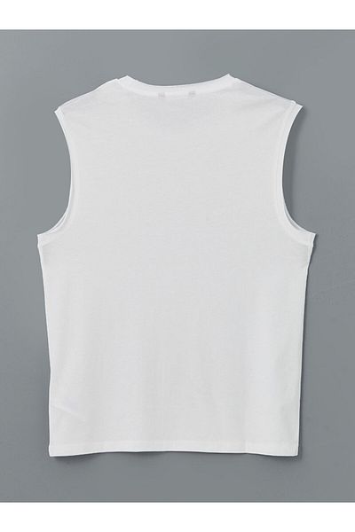 LC Waikiki Xside White Crew Neck Men's Sleeveless T-Shirt
