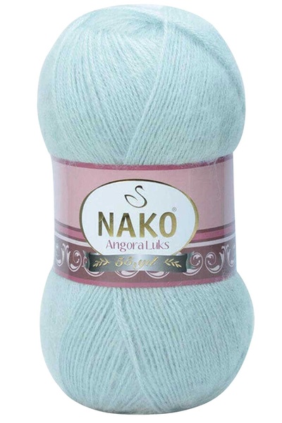 NAKO قطعة واحدة من حبل الحياكة اليدوي الفاخر من أنجورا باللون النعناعي 10471 ...