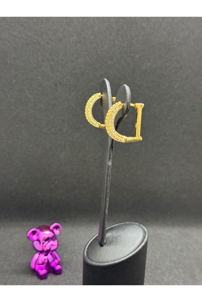 D Tasarım ÇELİK Gold Küpe