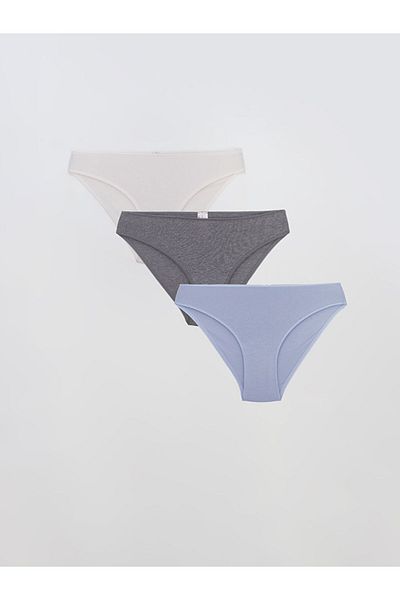 LC Waikiki LCW DREAM Chiloți de bikini simpli antracit, pachet de 3