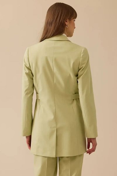 SEÇİL Women's Adjustable Waist Double Button Jacket - Green