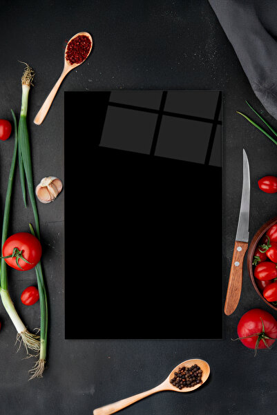 Vitrovelo Black Color Glass Cutting Board, Heat-Resistant, Scratch-Free, Unbr...