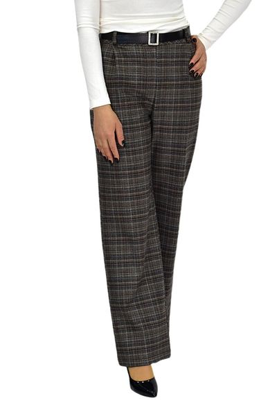 Yare Women's Plaid Pleated Loose Fabric Pants Bgl-St04233