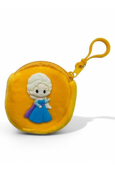 GALATA GIFT Portofel pentru fete, mini portmoneu în interiorul poșetei, accesoriu pentru geantă colorată de 9 cm cu figurină prințesă