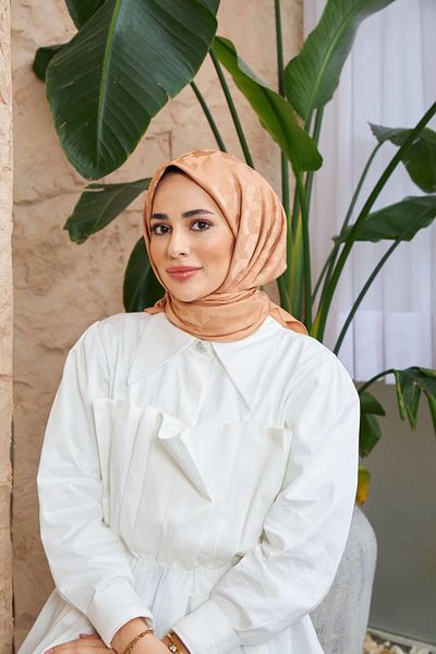 İpekhan Eșarfă Jacquard din Picior de Până Caramel 9901-20