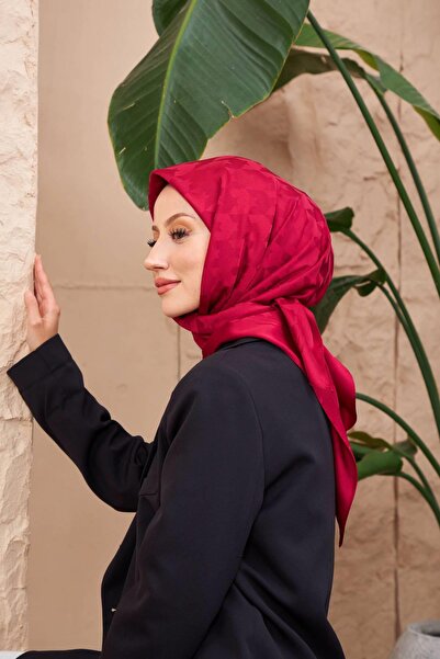 İpekhan Φουλάρι Houndstooth Jacquard Claret Red 9901-12
