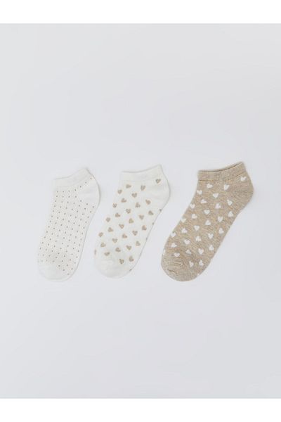 LC Waikiki New Season Patterned Women's Booties Socks 3-Piece - S5O130Z8