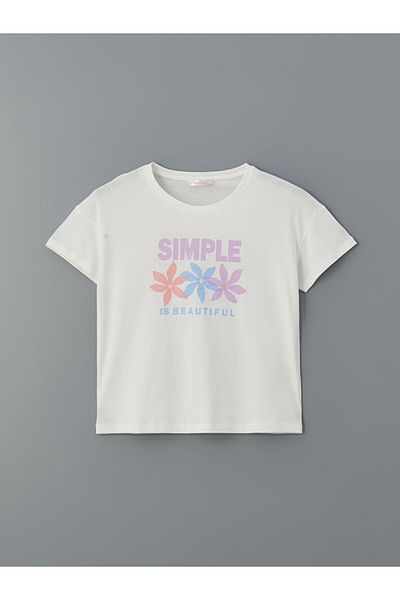 LC Waikiki Set pijamale pentru femei LCW DREAM Coral cu decolteu rotund
