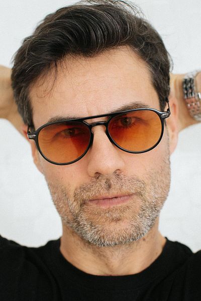 Bilge Karga Javier Black Orange Gradient Men's Sunglasses