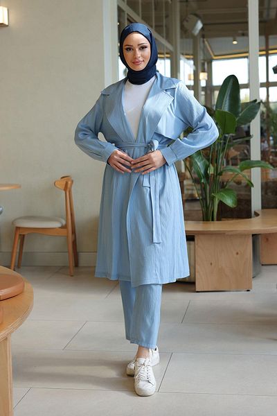 MİSSKAYLE Blue Baby Moon Piece Set with Detail
