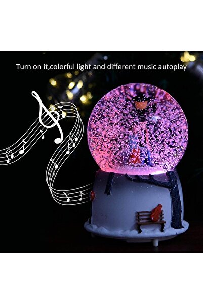 Genel Markalar Sokak Lambası Altında Bankta Oturan Çift Işıklı Müzikli Püskür...