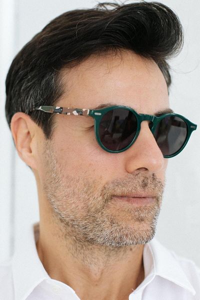 Bilge Karga Karneol Green Black Men's Sunglasses