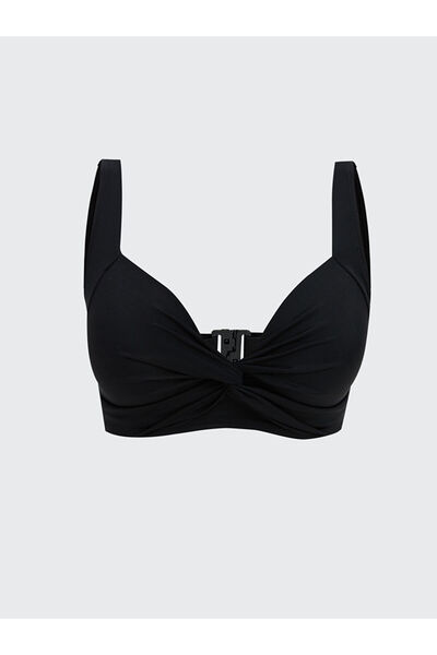 LC Waikiki Black Plain Stitched Padded Women's Bikini Top