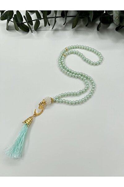 lenagiftworkshop هدية 10 مسبحة صلاة من اللؤلؤ البلاستيكي المائي مع شرابات فاف