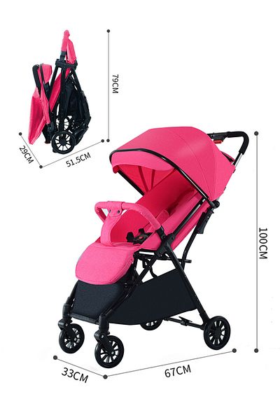 Ma Baby Auto Baby Stroller, Lightweight Single Stroller, Foldable And Portable Pram