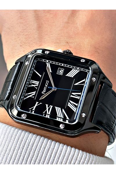 Ferrucci 3 Atm Waterproof Calendar Leather Men's Wristwatch - Special Design