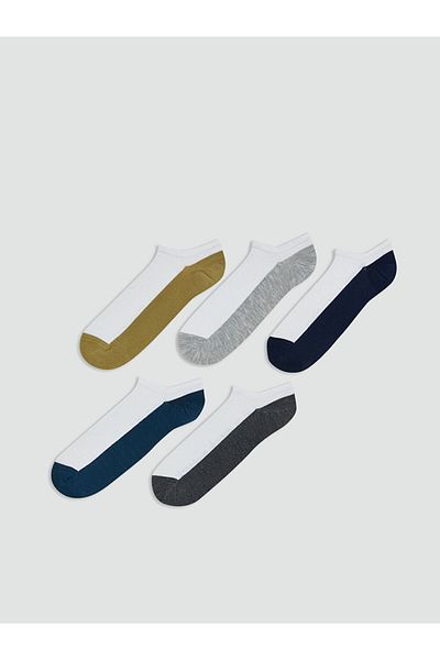 LC Waikiki Lcw Eco Mixed Color Blocked Men's Booties Socks 5-Pack