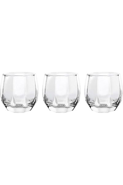 Ocean Jubilee Rock Glass Set, 3 pcs, 340 ml: Double Rock, Lowball, Water, Whiskey Glasses.