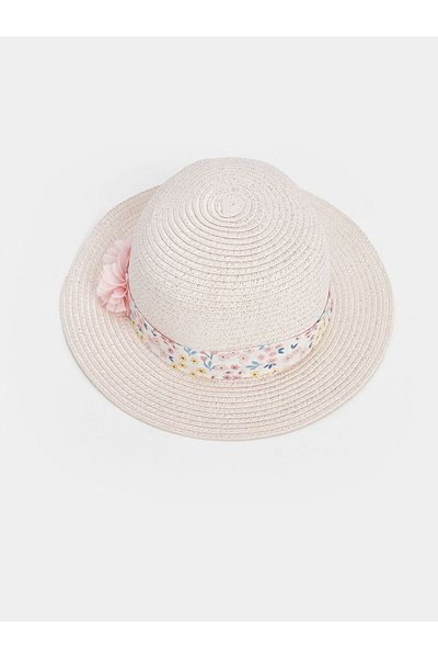 LC Waikiki New Season Floral Baby Girl Straw Hat - S51366Z1