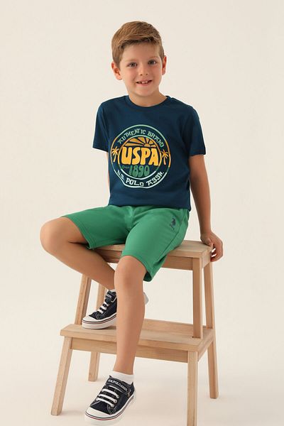 U.S. Polo Assn. Navy Blue Boy Bermuda Suit