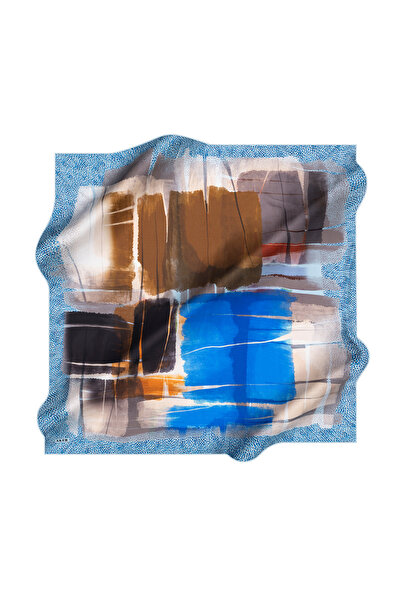 Aker Шовковий креп-сатен шарф з малюнком пензля