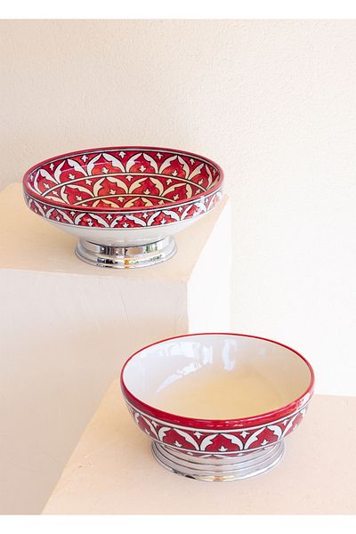 The Mia وعاء سلطة كورالو أحمر 25x25x11 سم CRL0014