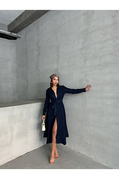 Miss Prova Ζωντανό τζιν φόρεμα μάξι μήκους MISSEL398