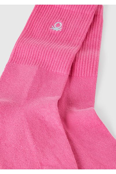 United Colors of Benetton Unisex ροζ Benetton λογότυπο κάλτσες