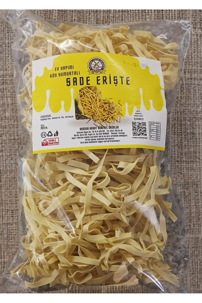 Burdur Hasat 500 gr Ev Yapımı Tagliatelle Kesim Sade Erişte