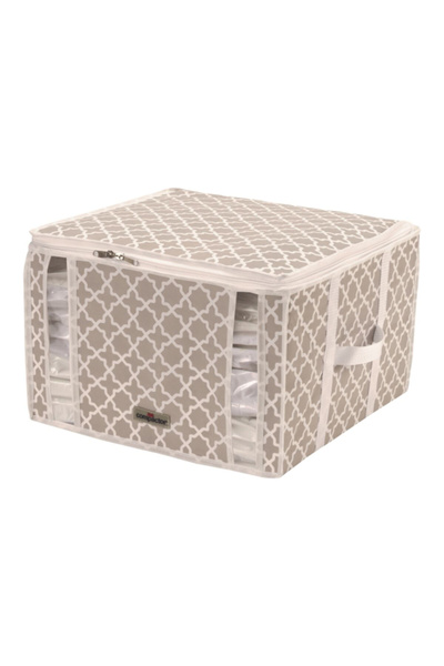 COMPACTOR كيس تخزين مفرغ من الهواء على شكل مربع شفاف بسحاب سعة 145 لتر