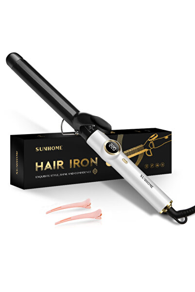 Sunhome Professional Hair Curler 25mm Black with LCD Display, Adjustable Temp...
