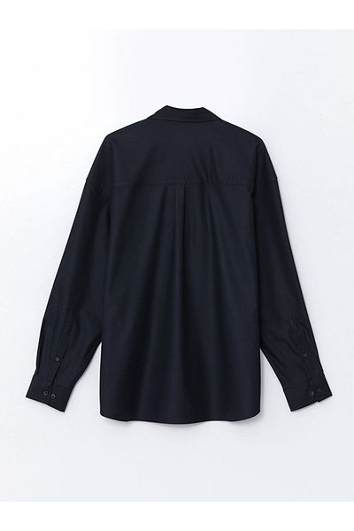 LC Waikiki Lcw Vision Navy Blue Regular Fit Long Sleeve Men's Shirt
