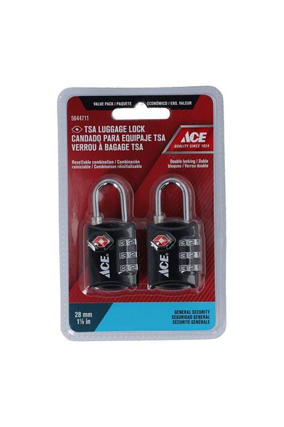 ACE قفل أمتعة TSA مكون من قطعتين