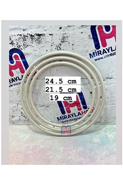 miraylahobi حلقة مكرامية 3 قطع مقاس كبير (24/21/19 سم)