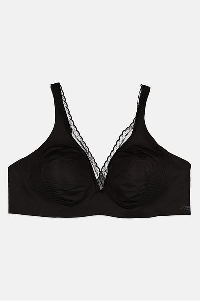 SLOGGI Women Textured Padded Body Adapt Twist T-Shirt Bra, Black