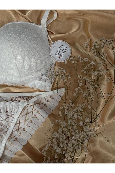 chiara grazia 3410 Padded Lace Bra Set