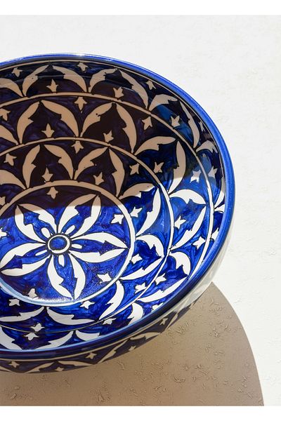 The Mia Corallo Salad Bowl Blue 32x32x13 cm CRL0002