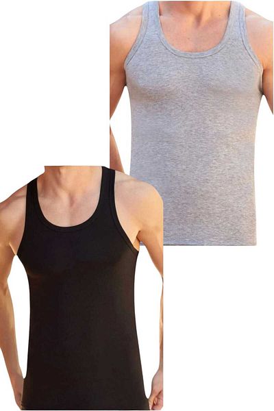 Uniquetrenders Men's Cotton 2 Colors 12 Pack Undershirts