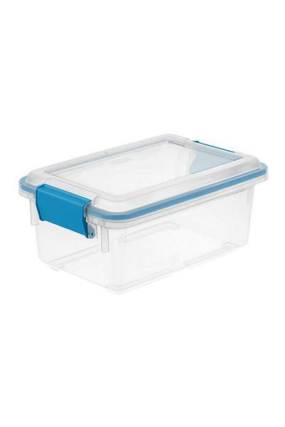 Sterilite Stackable Rectangular Space Saving Gasket Storage Box 7.5qt