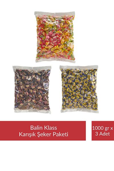 Kahve Dünyası Balin Poşet Klass Mixed Candy Package 1000 Gr X 3 Pieces