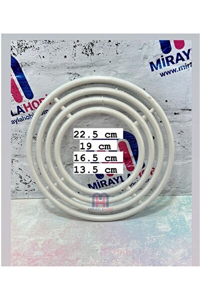 miraylahobi حلقة مكرامية 4 قطع مقاس كبير (24/21/19/16 سم)