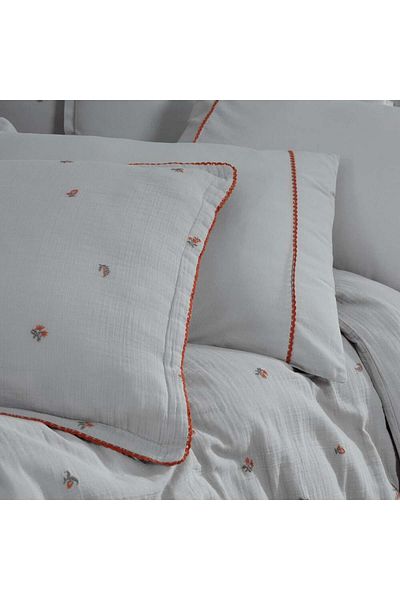 Sarev Σετ κρεβατιού Plana Grey Single 100% Cotton Mood Comfort Muslin