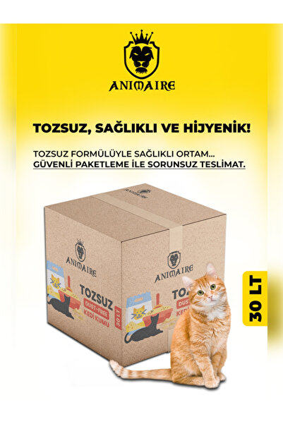Animaire Aktif Karbonlu Topaklanan Kokusuz %100 Doğal Killi Yeni Nesil Kedi K...