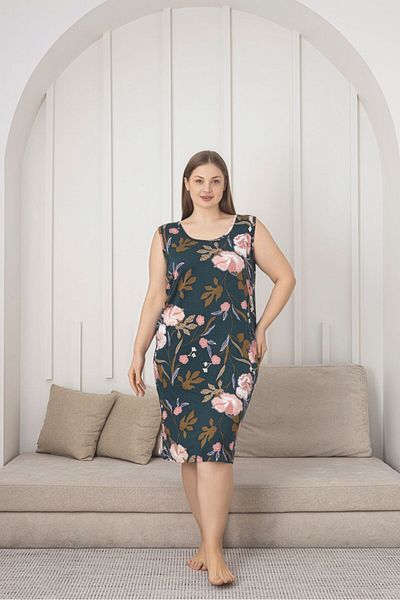 Asel Plus Size Ultrasoft Lycra Combed Cotton Dress