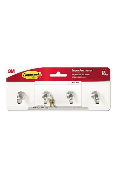 COMMAND 4-Unit Decorative Key Rail with 6 Strips